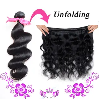Peruvian virgin hair body wave Peru real human hair hair hair - 8Inch