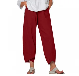 Casual straight leg women's pants - Fjkangujm493
