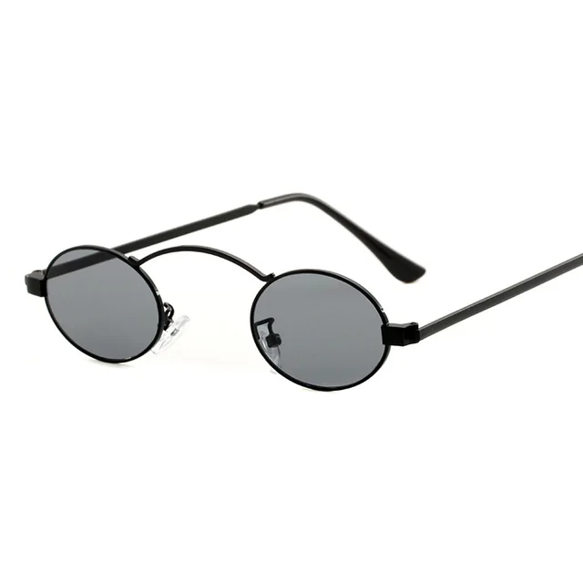 Fashionable small frame round sunglasses Black - Shop at LoveMi