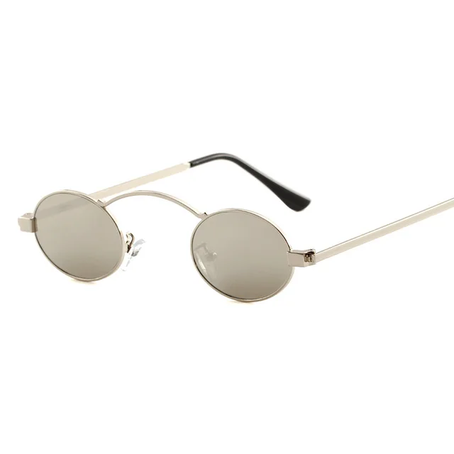 Fashionable small frame round sunglasses Silver - Shop at LoveMi