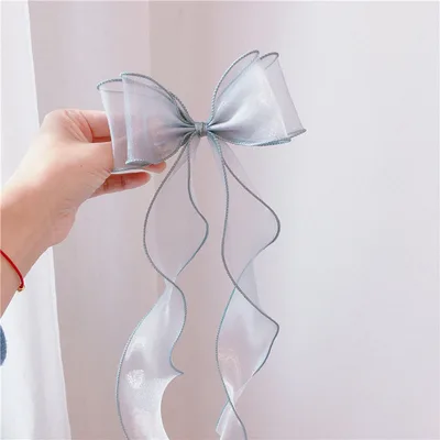 Children's Bow Hairpin, Antique Streamer, Hair Accessories Grey - Shop at LoveMi