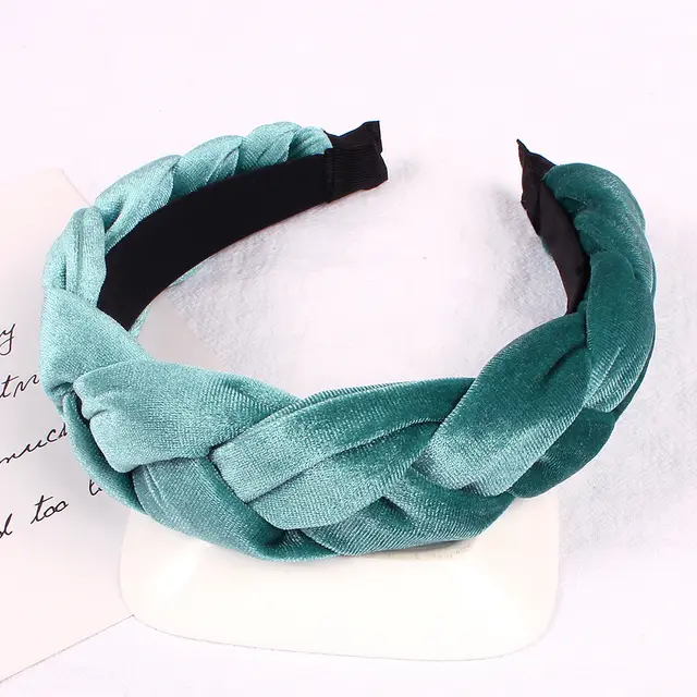 Gold velvet cross headband Green - Shop at LoveMi
