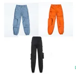 Multi-pocket zip pants - A Set