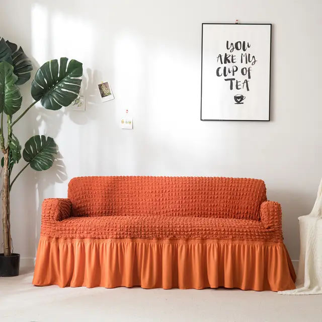 European style universal elastic sofa cover Orange - Shop at LoveMi