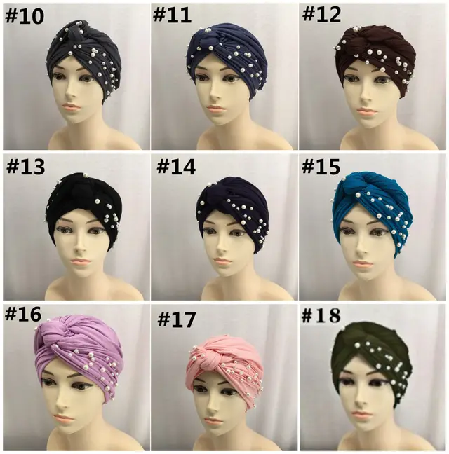 Muslim turban hat cotton jersey turban hat 12 Style - Shop at LoveMi