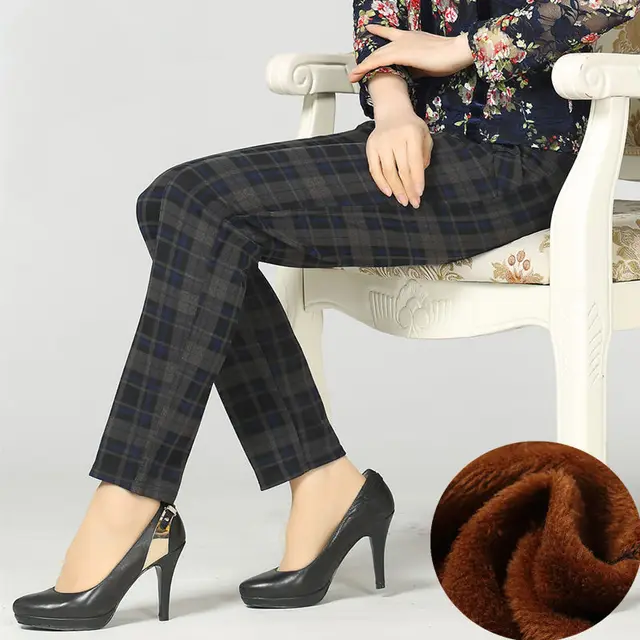 Plaid casual pants 2 Blue - Shop at LoveMi