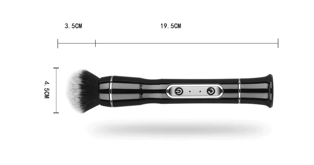 Electric makeup brush, automatic fiber hair foundation blush brush, multi functional beauty tools Black - Shop at LoveMi