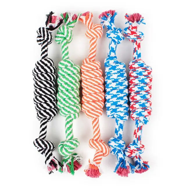 Pet cotton rope toy molar bite rope Random - Shop at LoveMi