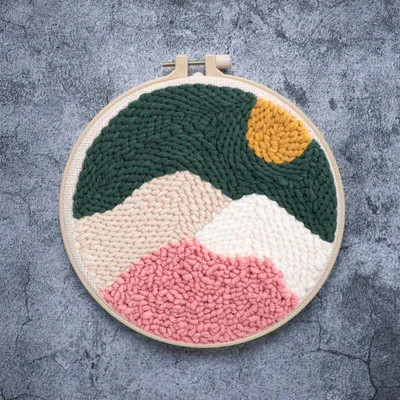 Hand embroidered DIY Material Package Poke Poke Set 1Scenery - Shop at LoveMi