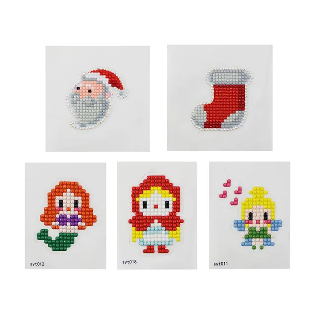 5D DIY Diamond Painting Stickers Kits For Kid Christmas Picture Stickers Kits Crafts Set Mobile Phone Cup Diamond Sticker Two - Shop at LoveMi