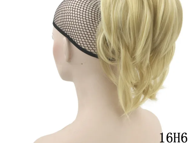 Grip ponytail short hair female curly hair wig flexible hair ponytail 16H613 - Shop at LoveMi
