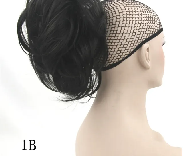 Grip ponytail short hair female curly hair wig flexible hair ponytail 1B - Shop at LoveMi