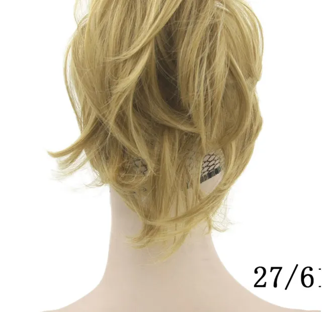 Grip ponytail short hair female curly hair wig flexible hair ponytail 27 63 - Shop at LoveMi
