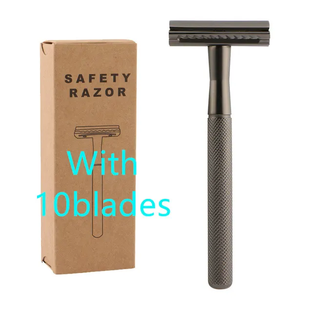 Long lasting manual shaver with double sided blades A Black With 10 Blades - Shop at LoveMi