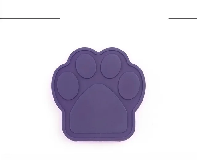Pet Bathing Silicone Suction Cup Fixed Bowl Eating Slowly To Divert Attention Dog Paw Pad Purple - Shop at LoveMi