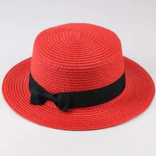 Sun hat with bow covering the sun - Red