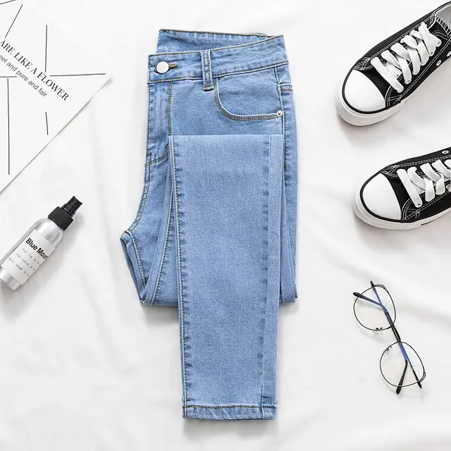 Black Hole Jeans Skinny Plus Size Pants Light Blue - Shop at LoveMi