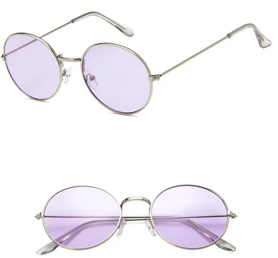 New Korean round jelly sunglasses transparent ocean sunglasses sunglasses vintage sunglasses 3019 Purple - Shop at LoveMi
