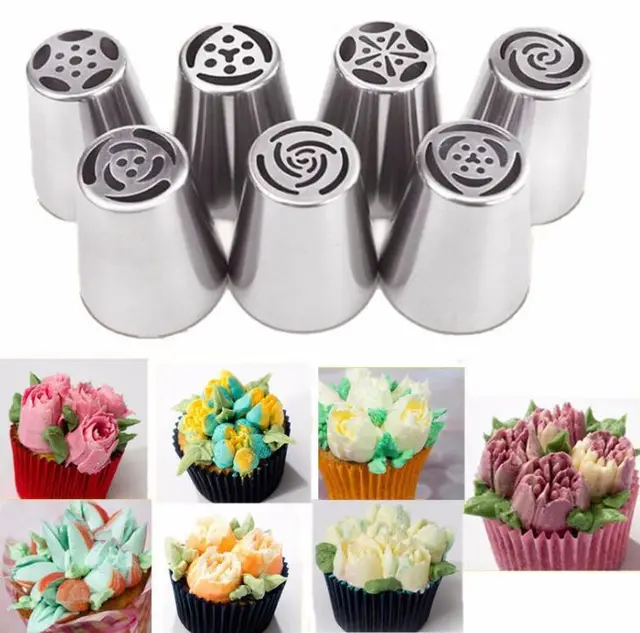 Russian Tulip Stainless Steel Nozzles 7Pc - Shop at LoveMi