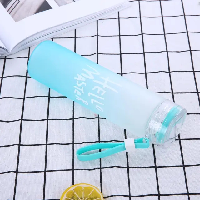 Creative discoloration seven colored glass 450ml grinding high Peng Si water cup high end gift cups custom - Shop at LoveMi