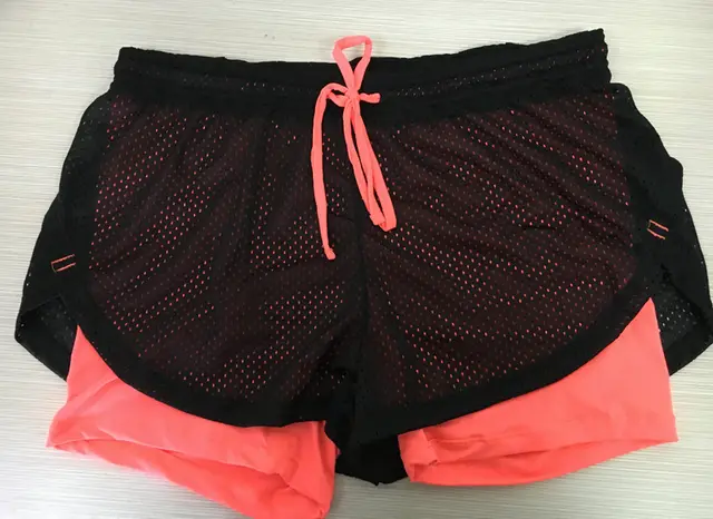 Double Layered Yoga Shorts Orange - Shop at LoveMi