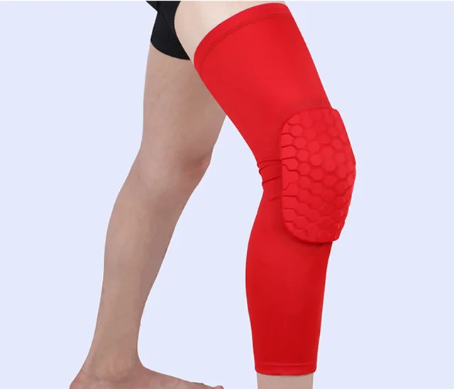 PRO anti collision honeycomb basketball knee pads Red Short - Shop at LoveMi