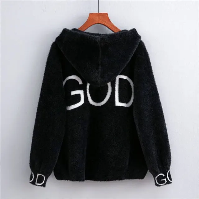 Autumn And Winter New Sweater Coat Women Short Black - Shop at LoveMi