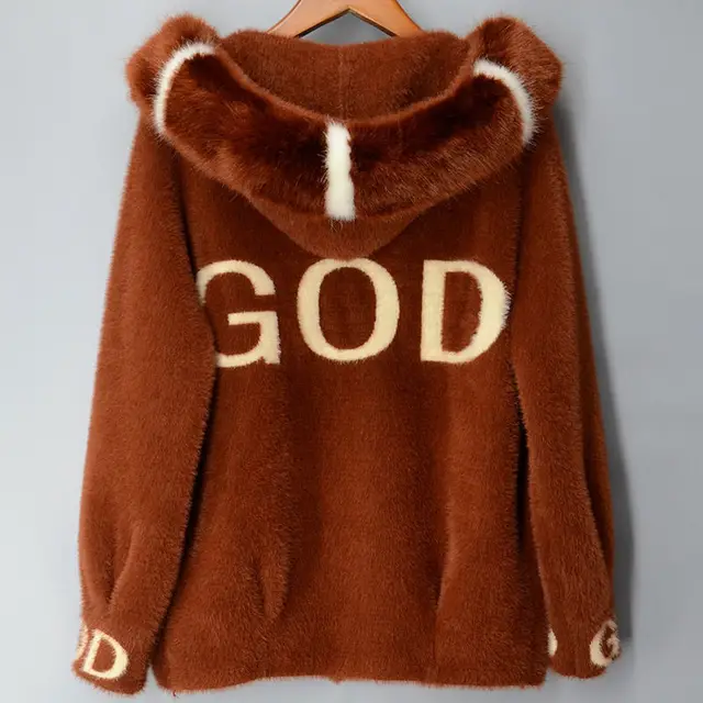 Autumn And Winter New Sweater Coat Women Short Caramel - Shop at LoveMi