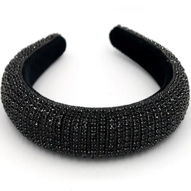 Baroque rhinestone headband Black - Shop at LoveMi