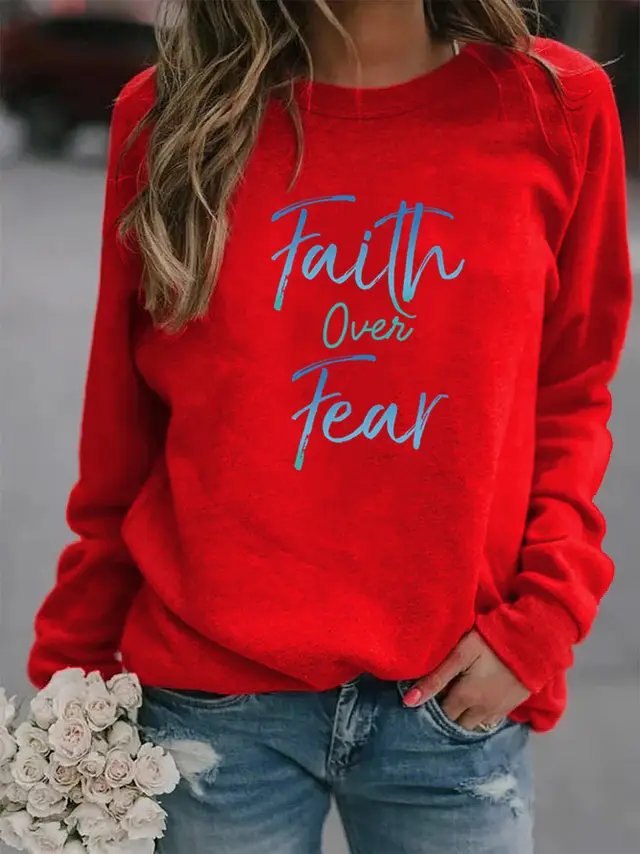 Autumn Sweaters Printed Ladies' Blouses Foreign Trade Source Red - Shop at LoveMi