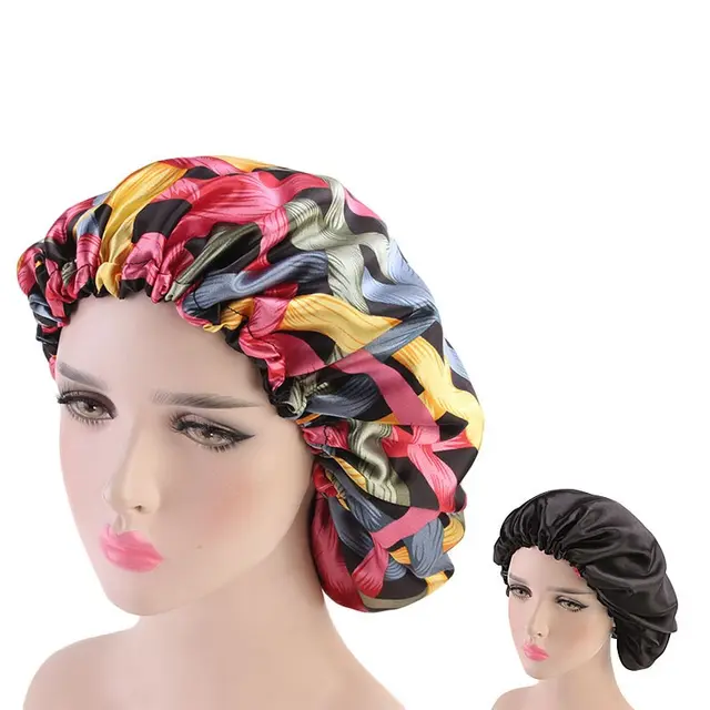 Satin double lace nightcap chemotherapy cap Color Twist - Shop at LoveMi