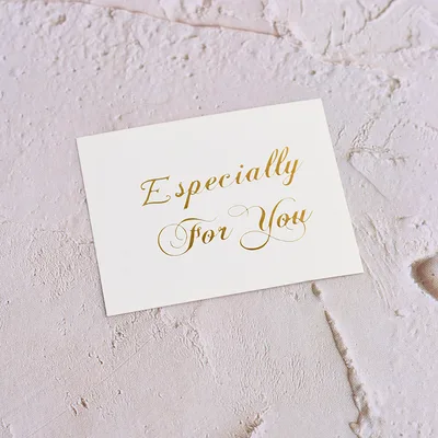 Valentine's day gold embossed thank you card Especially For You - Shop at LoveMi