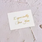 Valentine's day gold embossed thank you card - Especially For You