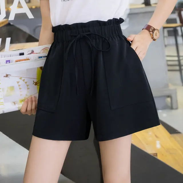 Bud five minutes wide leg shorts Black - Shop at LoveMi