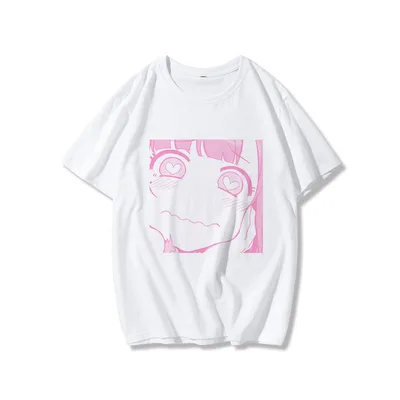 Cartoon fashion print T shirt White C - Shop at LoveMi