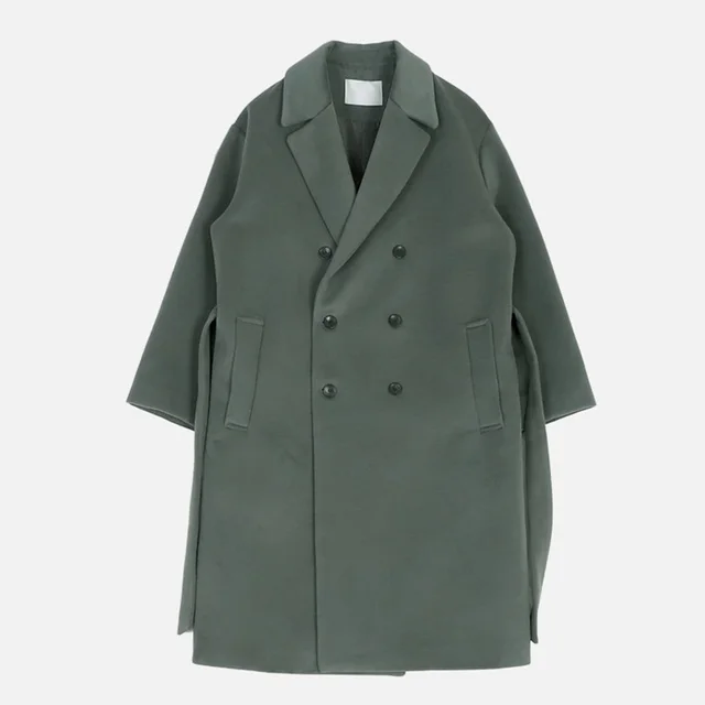 Loose silhouette overcoat Pea Green - Shop at LoveMi