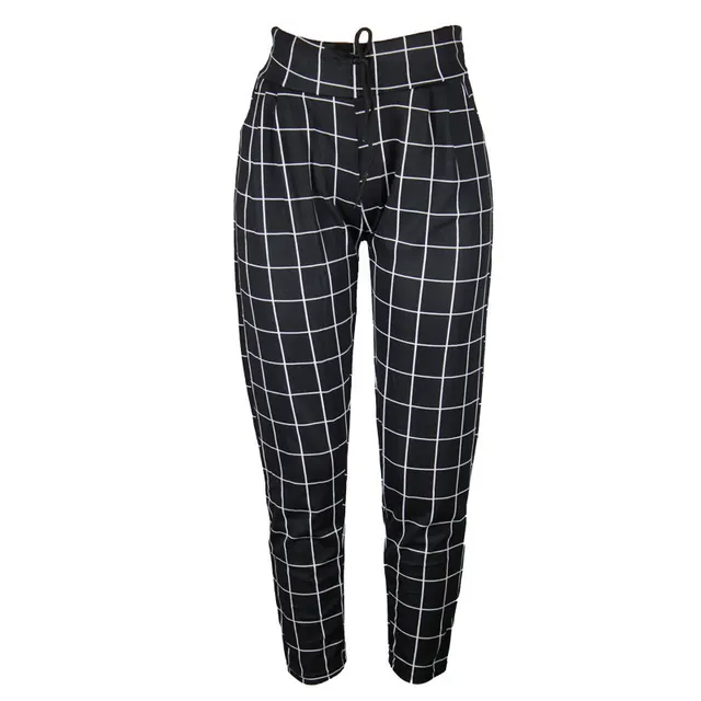 Wild plaid pants Black Grid - Shop at LoveMi