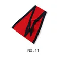 Cashmere knitted scarf - Red Navy Blue