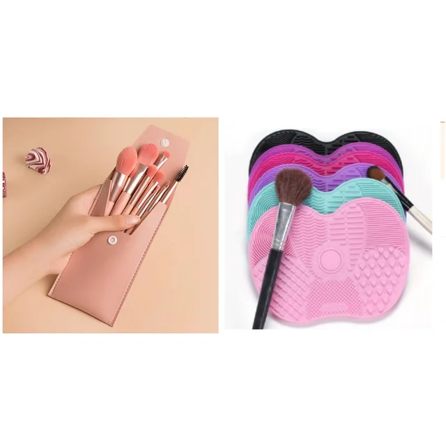 Travel Portable 8 Mini Makeup Brush Beauty Set Pink Set - Shop at LoveMi