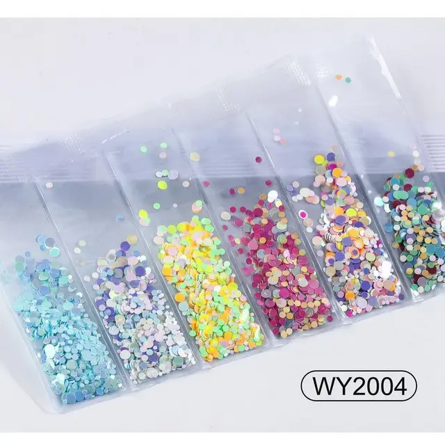 Nail Art Accessories Glitter Sequins Laser Diamond Love Heart Nail Patch 2004Style - Shop at LoveMi