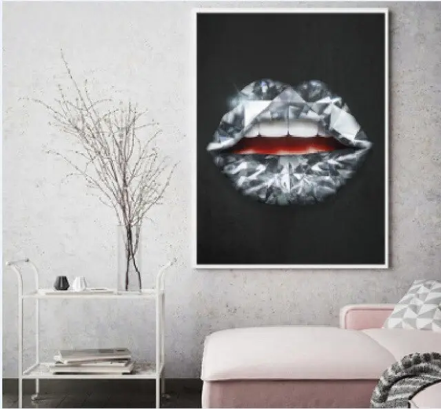 Abstract Doodle Lips Living Room Bedroom Decoration 03Color - Shop at LoveMi
