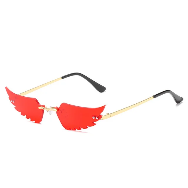 Angel wings sunglasses Gold Red - Shop at LoveMi