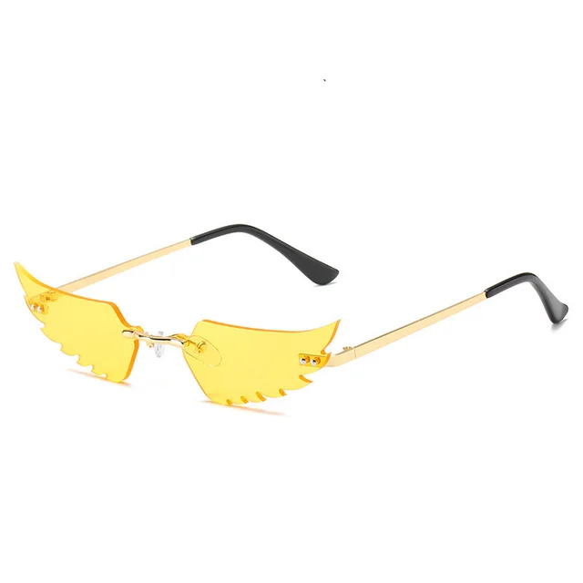 Angel wings sunglasses Gold Yellow - Shop at LoveMi