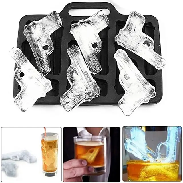 Creative 3D Skull Mold Ice Cube Tray Silicone Mold Soap Candle Moulds Sugar Craft Tools Bakeware Chocolate Moulds A Blak - Shop at LoveMi