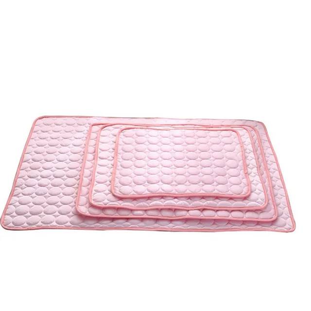 Pet Dog Cat Ice Silk Cold Nest Pad For Cooling In Summer Pink - Shop at LoveMi