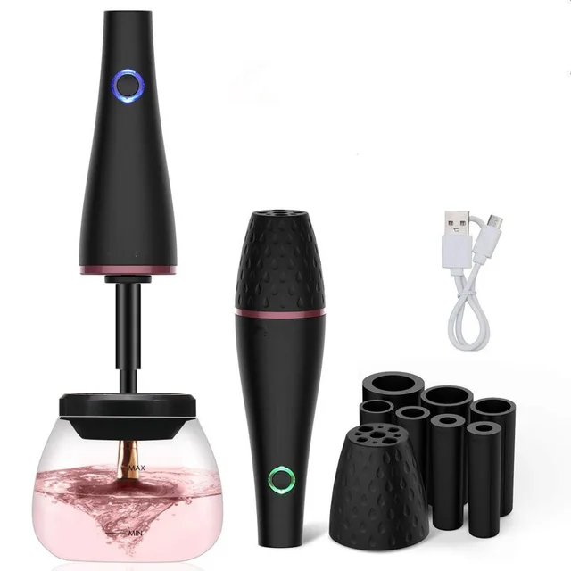 Makeup brush cleaner electric Black - Shop at LoveMi