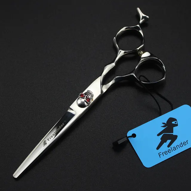 Silver skull Beauty Salon Cutting Tools Flat Cut - Shop at LoveMi