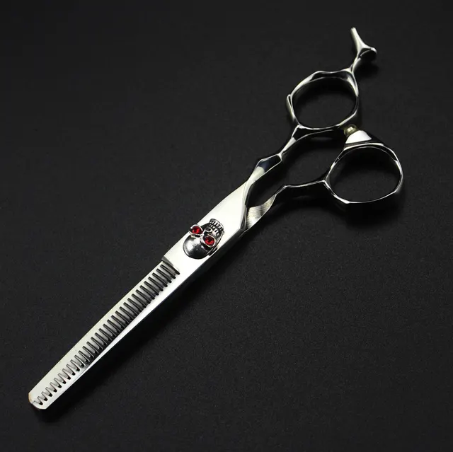 Silver skull Beauty Salon Cutting Tools Tooth Scissors - Shop at LoveMi