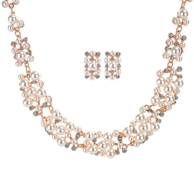 Europe And The United States Sell Hot Money Network Pearl Necklace Set Bridal Jewelry Set 9093 White - Shop at LoveMi