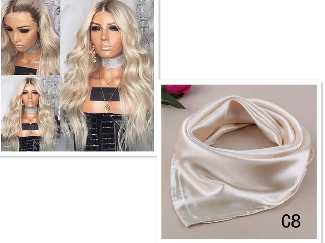 European and American blonde long curly wigs Gold Set - Shop at LoveMi